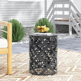 Outdoor Metal end Table -Large 73605.00BLK