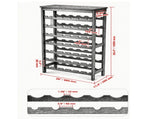 42 Bottle Capacity 7-Tier Bamboo Wine Rack, Modular Freestanding Wine Holder Display Shelf , 83355442