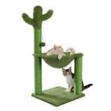 ZNTS Cat Tree Scratcher Cactus With Cat Scratching Post Hammock Interactive Ball Green 29427516