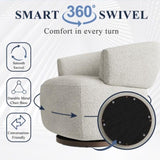 wivel Barrel Chair, Fully Assembled Accent Lounge Sofa with 360-Degree Base, Oversized Upholstered B082P232937