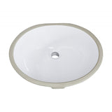 White Oval Undermount Bathroom Sink With Overflow W122549614
