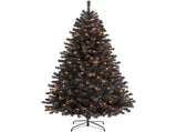 Clear Prelit Incandescent Black Hinged Spruce Artificial Christmas Tree, 6' 85568190