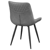 Grey Tufted Swivel Side Chair B062P153691