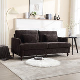 COOLMORE Mid Century Modern chenille Fabric Loveseat sofa, 2-Seat Upholstered Loveseat Sofa Modern W395P151900