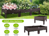 Raised Garden Bed Planter Box, 3 Size Options Self-Watering Elevated Garden Bed, Lightweight PP 01471420
