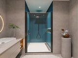 1 3/8" adjustment,universal pivot shower door, open outside, with 1/4" tempered glass finish 3272 W2122131049