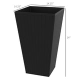 3 PCS Indoor Planters with Drainage Hole Black 92558230