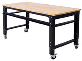 Workbench - 48" Wide Rolling Workbenches for Garage - Adjustable Height, Workshop Tool Bench, Metal W46560404