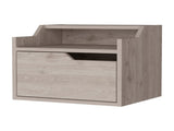 Light Gray Dual-Shelf Display Nightstand B062P175142
