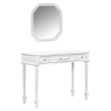 Retro Makeup Desk with Large Mirror, 3-Drawer Dressing for Jewelry Storage, Elegant Console N844P292482A