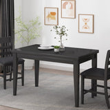 Wood Counter Height Dining Table, Antique Black, 35"D x 59.1"W x 36.5"H 69004.00BLK