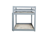 Solid Wooden , Solid Rubber Wooden Twin over Twin Loft Bed with Ladder ,Upper and Bottom Bed W504P191644