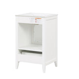 ZNTS 20" Bathroom Vanity with Sink, Bathroom Cabinet with Soft Closing Glass Door, A Drawer, White 41215746