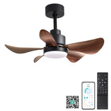 28 lnch Ceiling Fan with Lights Remote Control,Small Ceiling Fan Flush Mount, 5 Reversible Blades, W2352P204385