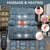 Lift Recliner Chair Heat Massage Dual Motor Infinite Position Up to 350 LBS Large Electric Power W1803P263300