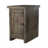 14 inch Chairside Table, No Assembly Required, Barnwood Finish GL-B108131549