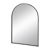 24" x 36" Black Arched Mirror with Metal Frame, Wall Mirror for Living Room Bedroom Entryway W2078135282