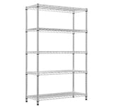 Steel Storage Shelving 5-Tier Utility Shelving Unit Steel Organizer Wire Rack for T3651P341040