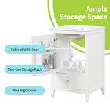 20" Bathroom Vanity with Sink, Bathroom Cabinet with Soft Closing Door, Storage Rack and A Drawer, N725P185452K