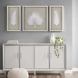 Framed Rice Paper Palm Leaves 3-piece Shadowbox Wall Decor Set B03598810