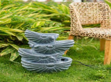 13.4x9.4x21.5" Decorative 4 Tier Blue Nautilus Shell Water Fountain with Light for Indoor Outdoor W2078138946