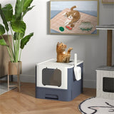 ZNTS Fully Enclosed Cat Litter Box/Cat Litter Box 36599739