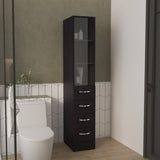 Vanguard Linen Cabinet, Three Shelves, Four Drawers White B200P286969