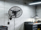 24 in Wall Mount Fan, 3-Speed Mechanical Control, Powerful Long Airflow, for Garage, Workshop & 55474743