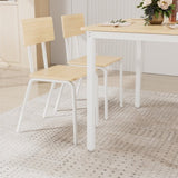 5-Piece Dining Table Set with 4 Chairs, 43" Kitchen Table & Chairs Set for 4, Dining Room Table with W578133460