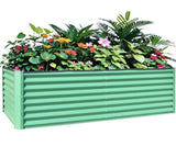 8x4x2 ft Galvanized Raised Garden Bed, Outdoor Planter Garden Boxes Large Metal Planter Box for W1859P198006