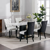 ZNTS Furniture,Modern, High-end Tufted Solid Wood Contemporary PU and Velvet Upholstered Dining Chair 42293880