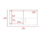 Wall Storage Cabinet 20" H, Two Doors, Three Internal Shelves, Black B097132955