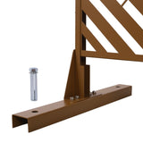 Outdoor & Indoor Privacy Metal Privacy 76" H48" W, Freestanding Decorative Privacy W465P193248