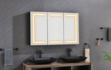 48"X30" LED Mirror Medicine Cabinet with Lights,Dimmer,Defogger,Clock,Temp Display and USB W92860261