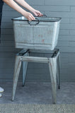 20.5x20.5x21" Large Perryman Galvanized Tub On Stand, for Plant Pot/Planter/ Metal Ice Buckets W2078P323437