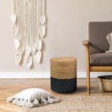 72699233)Ottoman Poof, Natural Seagrass Poufs, Hand Weave Round Footstool, Pouffe Accent 70455935
