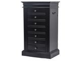 Jewelry Armoire with Mirror, 7 Drawers & 24 Necklace Hooks, 2 Side Swing Doors 65917753
