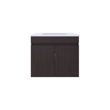 Chaux Floating, Wide Double Door Vanity, With Resin Sink And Two Shelves, Bathroom Storage, Black B200P335379