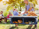 4 Ft Folding Camping Table with Storage 52149986