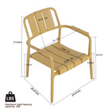 Summer - 2-Piece PP Single-Seater Chairs Coffee Table Set Indoor/Outdoor Multi-Purpose Furniture W3450P323332