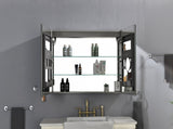 40 x 30 inch LED Lighted Bathroom Medicine Cabinet with Mirror, Sockets, Dimmable, Anti-Fog W2287P336340