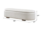 Sandro Beige Boucl & Walnut Bench w/Storage B2756P507065