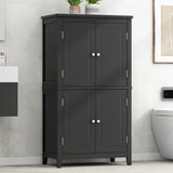 ZNTS Elegant Bathroom Floor Storage Cabinet, Bathroom Storage Unit, Freestanding Cabinet with 4 Doors, N725P188461B