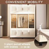Portable Wardrobe Closet Storage Organizer for Clothes,Clothes Dresser,12 Magnetic Doors-12 Cubes & 35237232