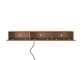 Floating TV Stand Wall Mounted with 16 Color LEDs,69" Modern TV Stand, Floating TV Cabinet W1321P301176