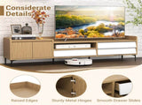 71" Entertainment Center with Drawers & Cabinet, Cable Management TV Console for Living Room 15236372