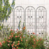 4 Pack Metal Garden Trellis 86.7" x 19.7" Rustproof Trellis for Climbing Plants Outdoor Flower W1586P268043