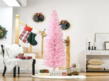 7 foot pink Christmas tree with bracket 01460573