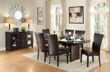 Modern Contemporary Dining Side Chairs Set of 2 Dark Brown Faux Leather Upholstered Espresso Finish B011P255724