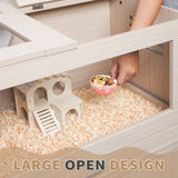 Guinea Pig Cages, Hamster Cage Wood with Independent Storage Cabinet, House for Rat Chinchilla with W1850P168632